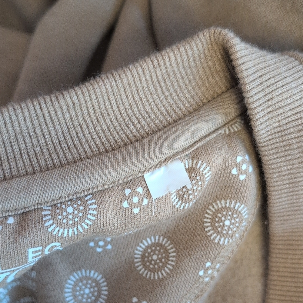 Royce Women's V-Neck Tan Oversized Sweatshirt XL W102 - Picture 8 of 10